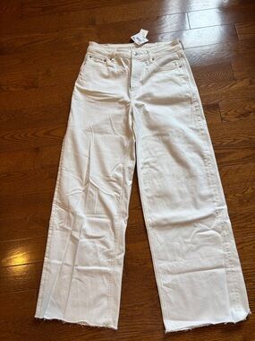 White Wide-Leg Jeans